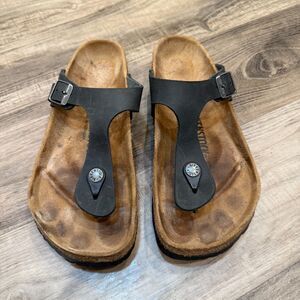 Birkenstock Gizeh Birko-Flor Black Size 38/ US 7
